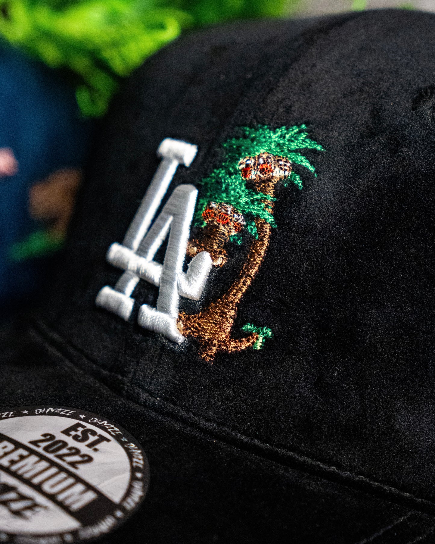 Tropical Palm Tree Premium Hat (BLACK)